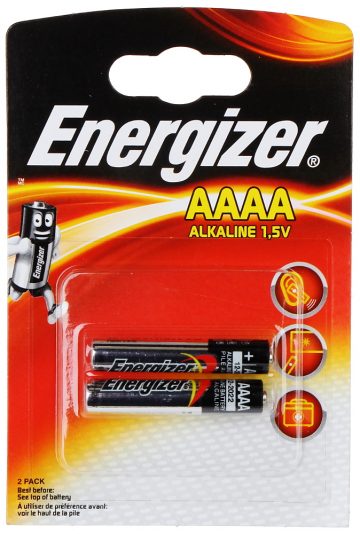 SĀRMU AKUMULATORU BATERIJA BAT-AAAA*P2 1.5 V (AAAA) ENERGIZER